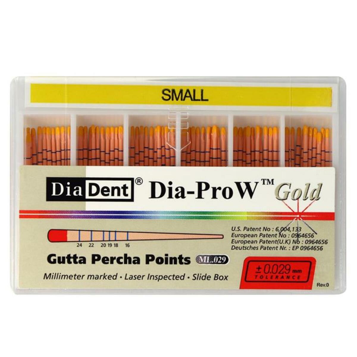 Dia-Pro W™ Gold Pointes de Gutta Percha - small