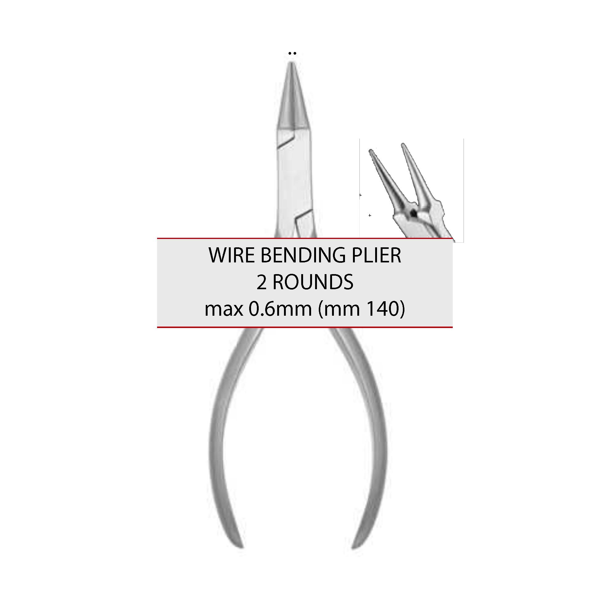 Pince orthodontique 2 Rounds (fil max 0,6 mm, 140 mm) réf. 1023-7