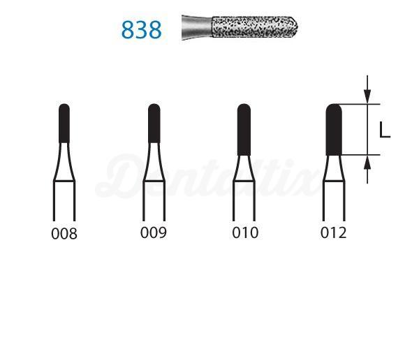 Fraise 838 Diamant cylindrique FG (5 pcs)