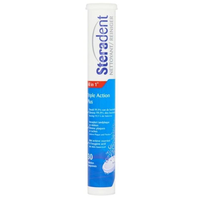 Steradent Triple Active Plus comprimés nettoyants (30 pcs)