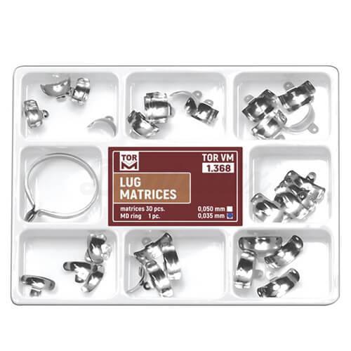 Kit de matrices dentaires en métal Lug (30 pièces)
