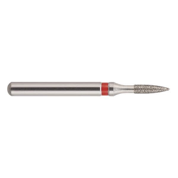 Fraises diamantées NeoDiamond FG - 247 flamme - ISO 010, fin (rouge), 10 pcs