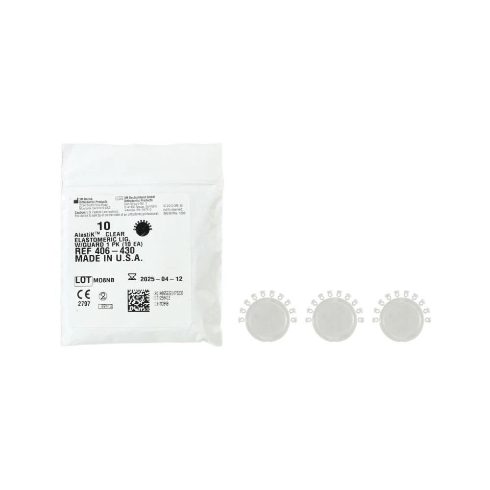 3M Unitek AlastiK Elastomeric Ligature with Guard Clear 10 pcs