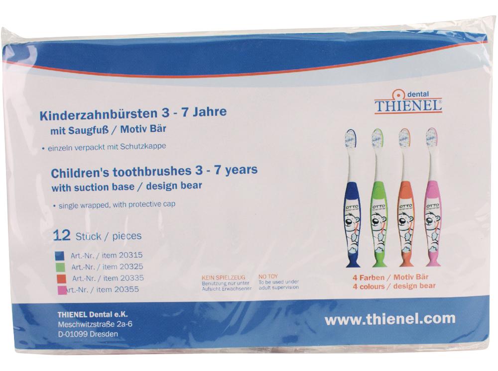 Brosse à dents avec ventouse "Otto" rose 12pc