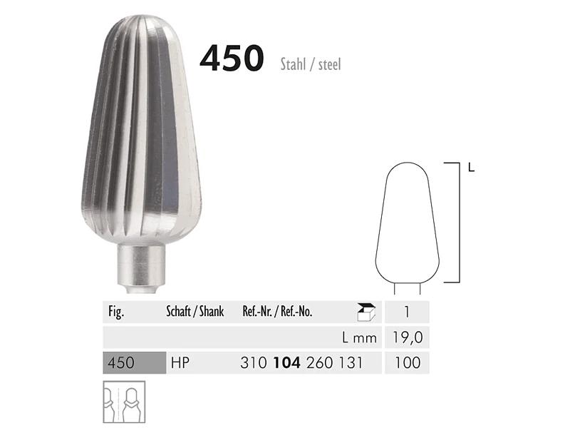 450 HP 100 instrument en acier (for plaster)