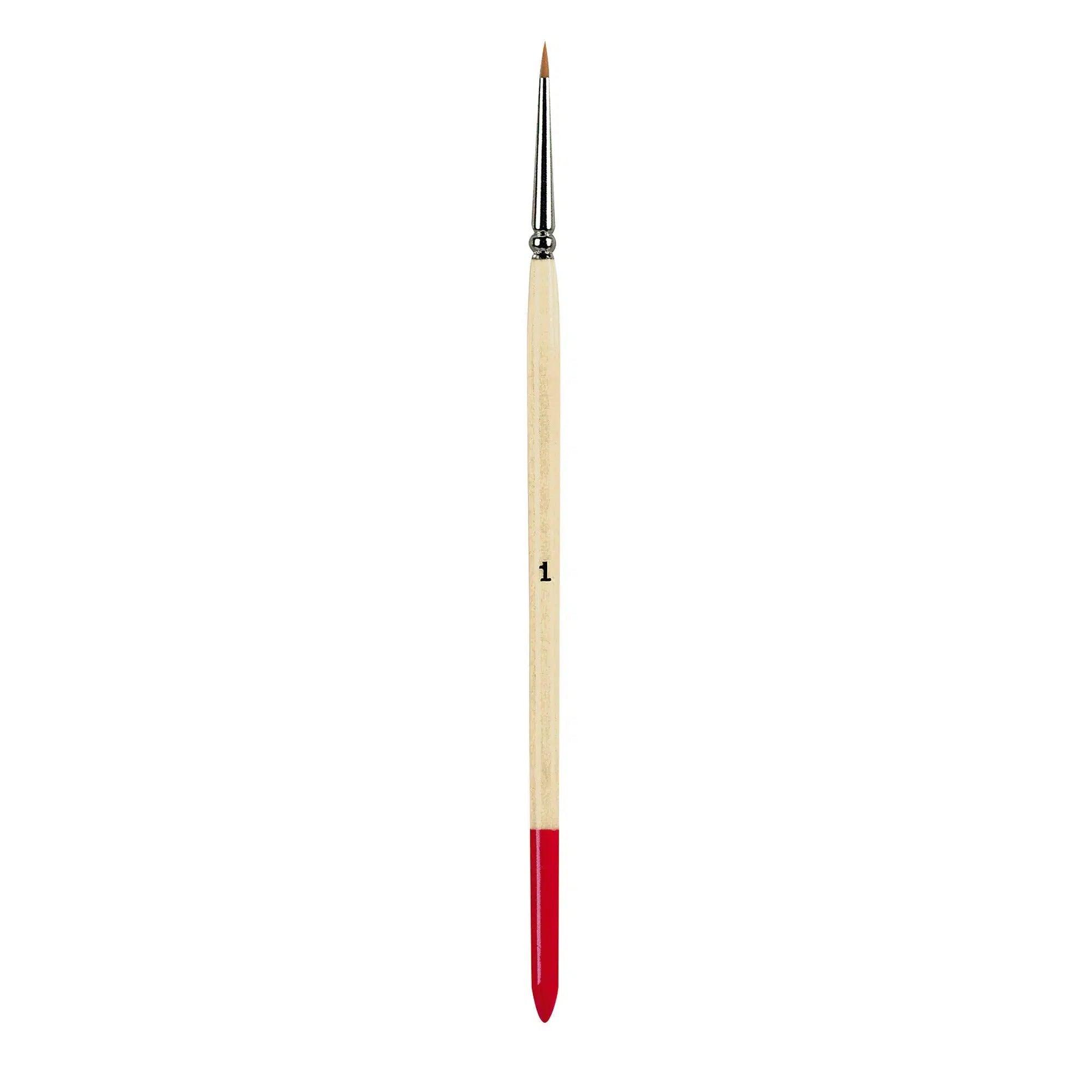 Pinceau à céramique manche en bois Asa Dental #1 rouge