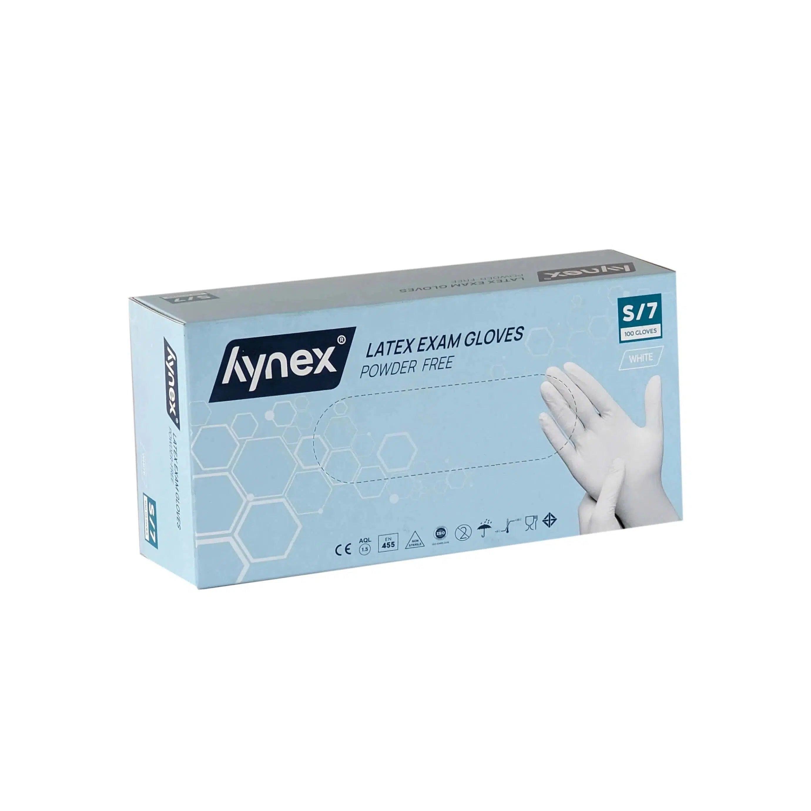 Gants latex INTCO non poudrés blancs 5,0 g (100 pcs)