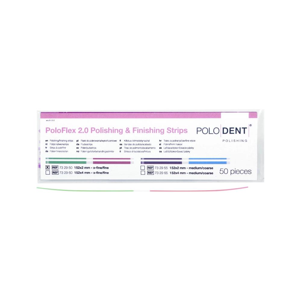 PoloDent PoloFlex 2.0 strips à polir x-fin/fin 152x2 mm 50 pcs