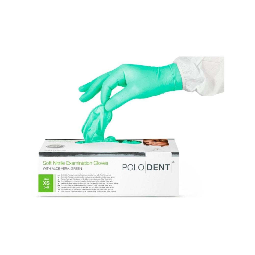 P.D. Soft Nitrile Aloe Vera vert x-small 100 pcs