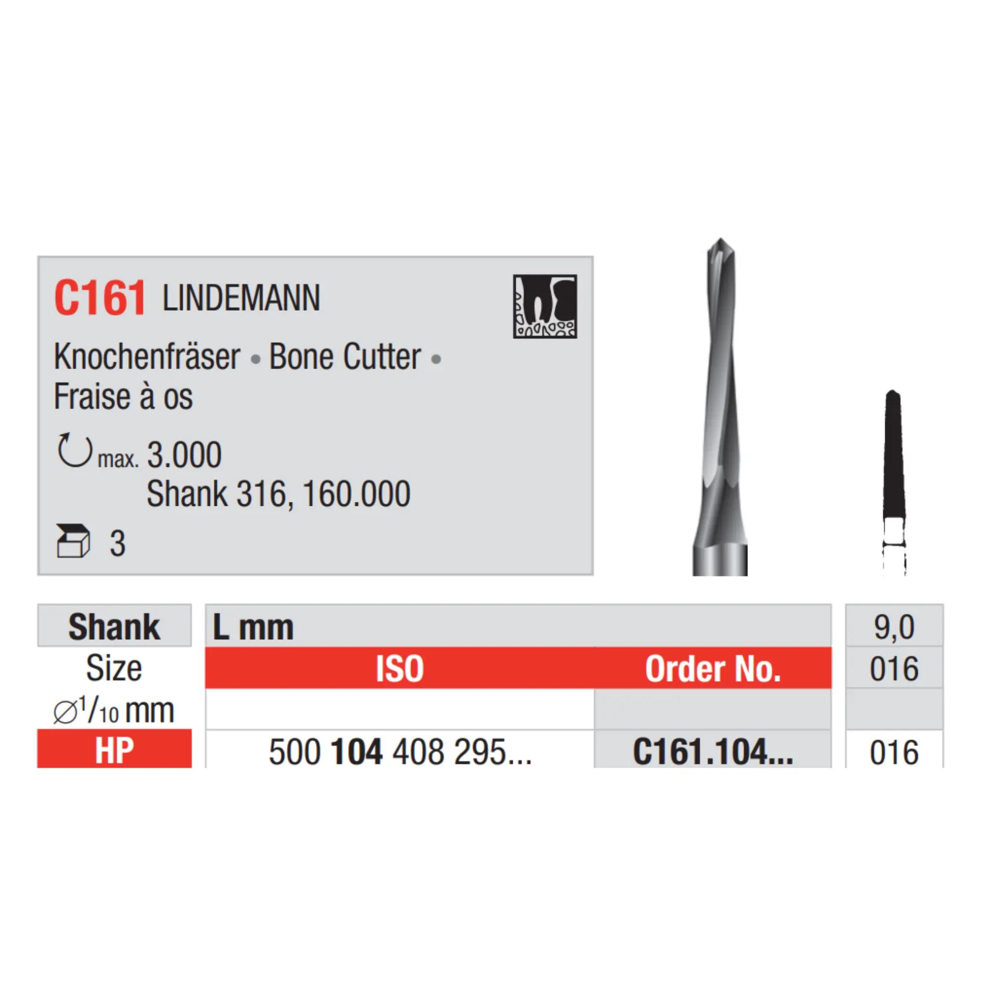 Chirurgie - LINDEMANN fraise à os #C161 HP (3)