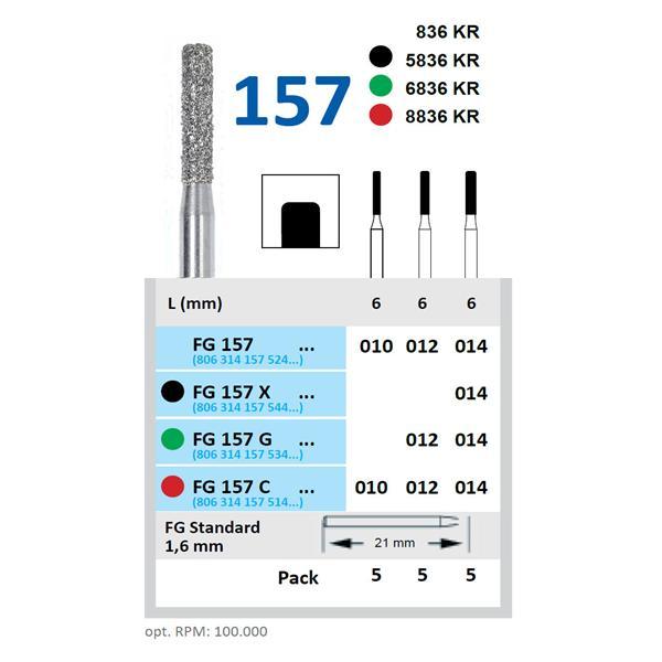 Fraises diamantées FG 157 fissure