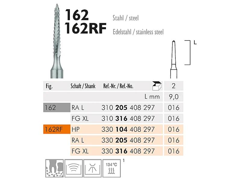 162 (RF) instrument en acier chirurgical