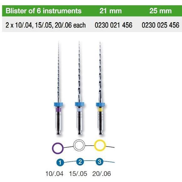 VDW Mtwo limes W16 25 mm Mix n° 10.04/15.05/20.06 (3 x 2 pcs)