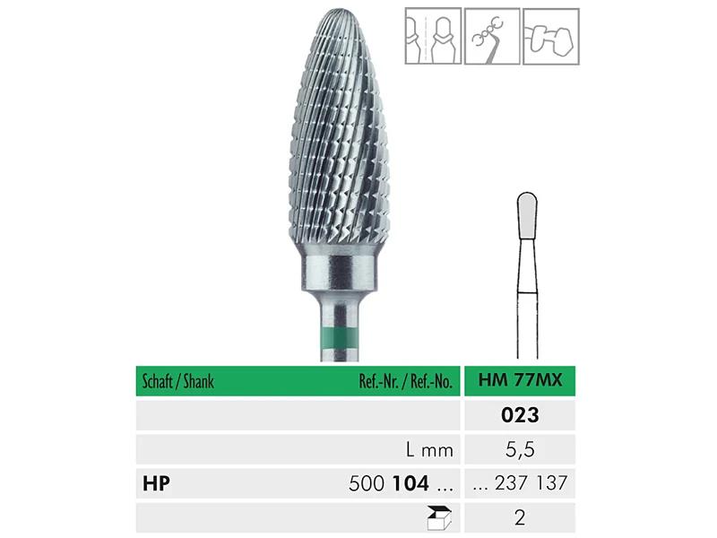HM 77 MX HP 023 fraise en carbure de tungstène