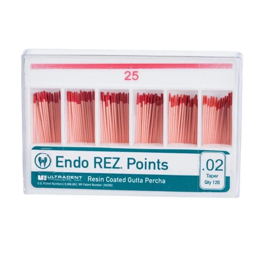 Pointes de gutta-percha EndoREZ Points enrobées de résine, tailles diverses