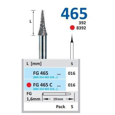 Horico fraise diamantée FG 465 / 19 mm / 1,6 mm