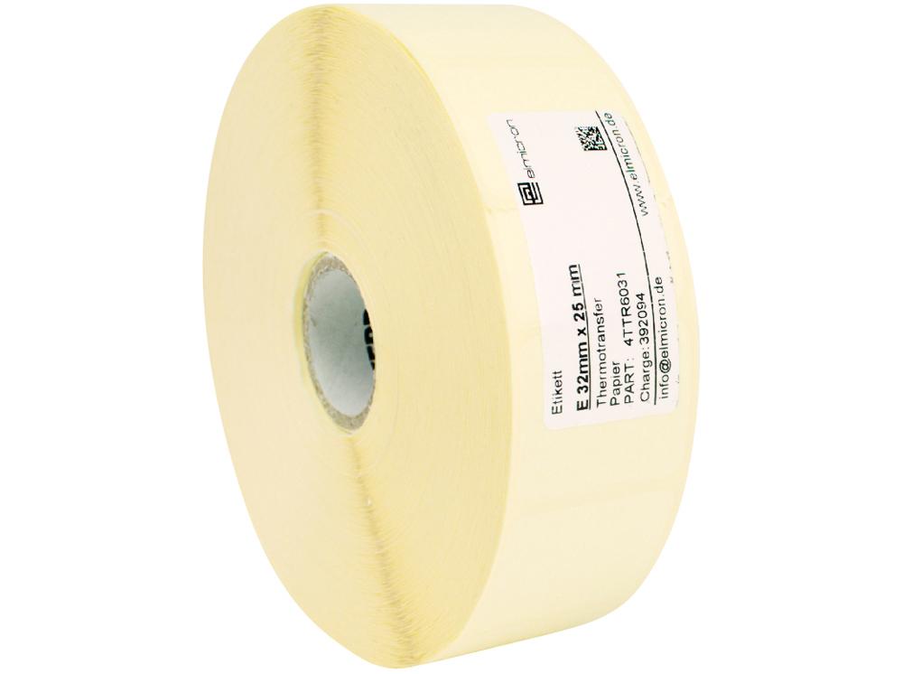Etiquettes TTR 32x25mm pour rouleau ElmiPrint