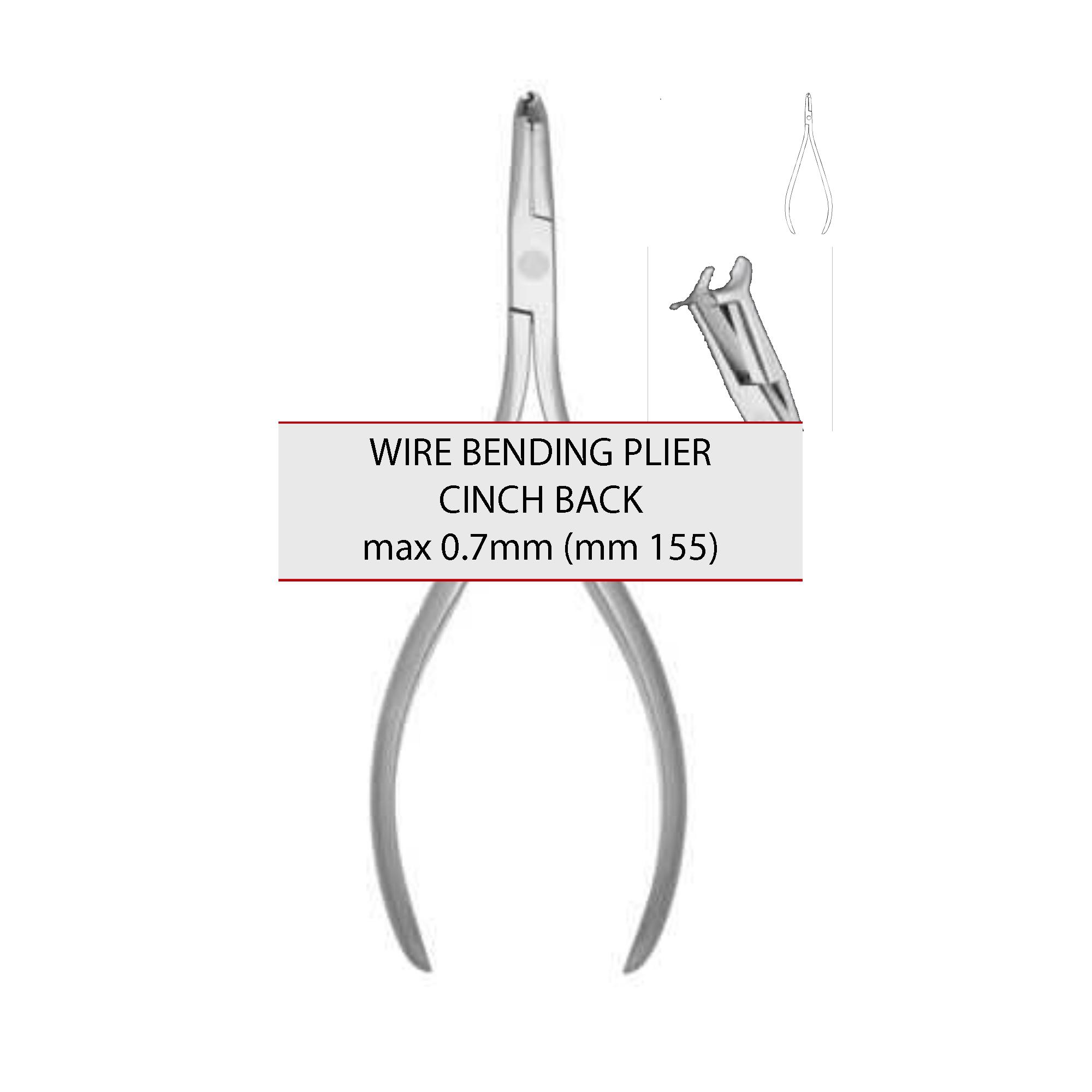 Pince orthodontique Cinch Back (fil max 0,7 mm, 155 mm) réf. 1023-12