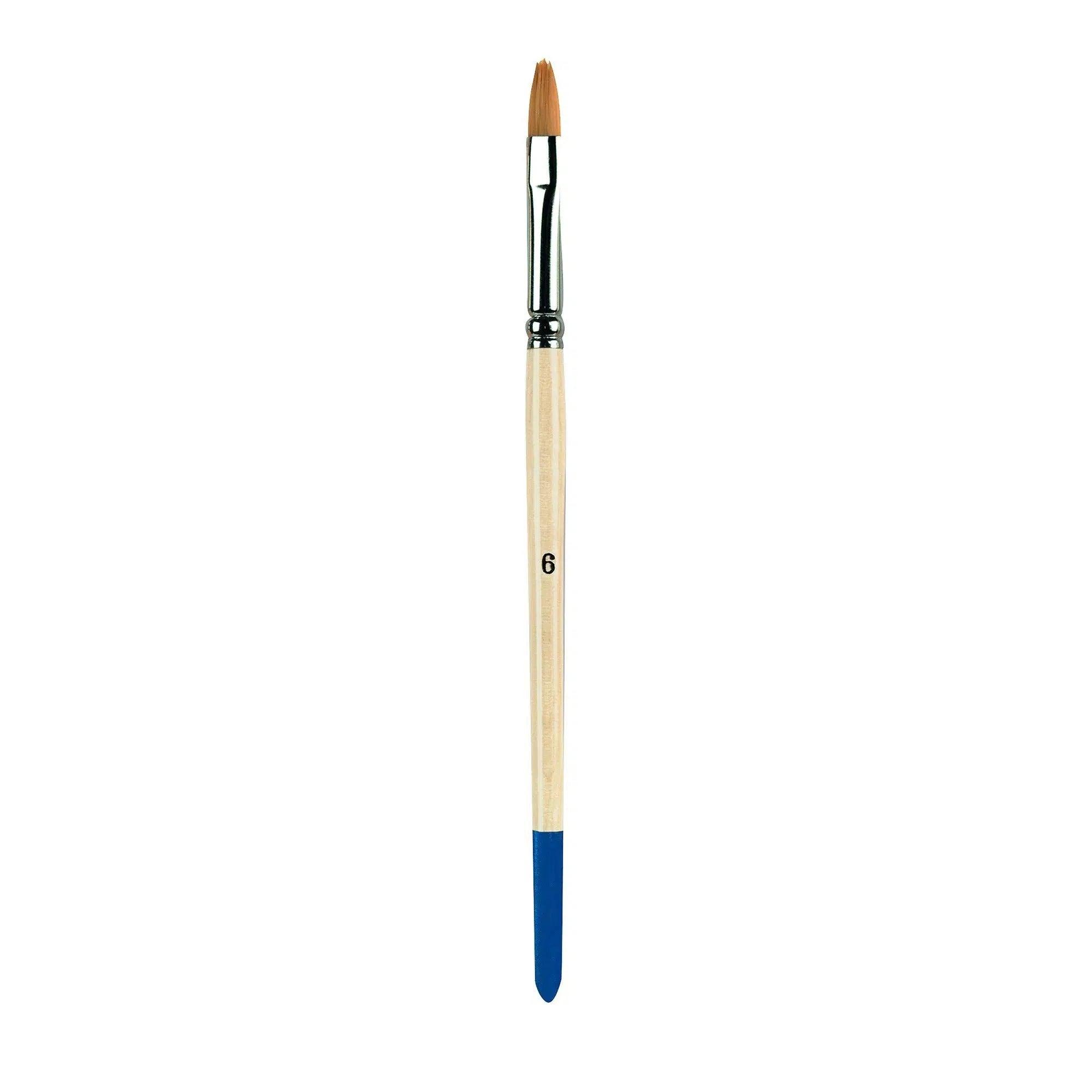 Pinceau à céramique manche en bois Asa Dental #6 bleu