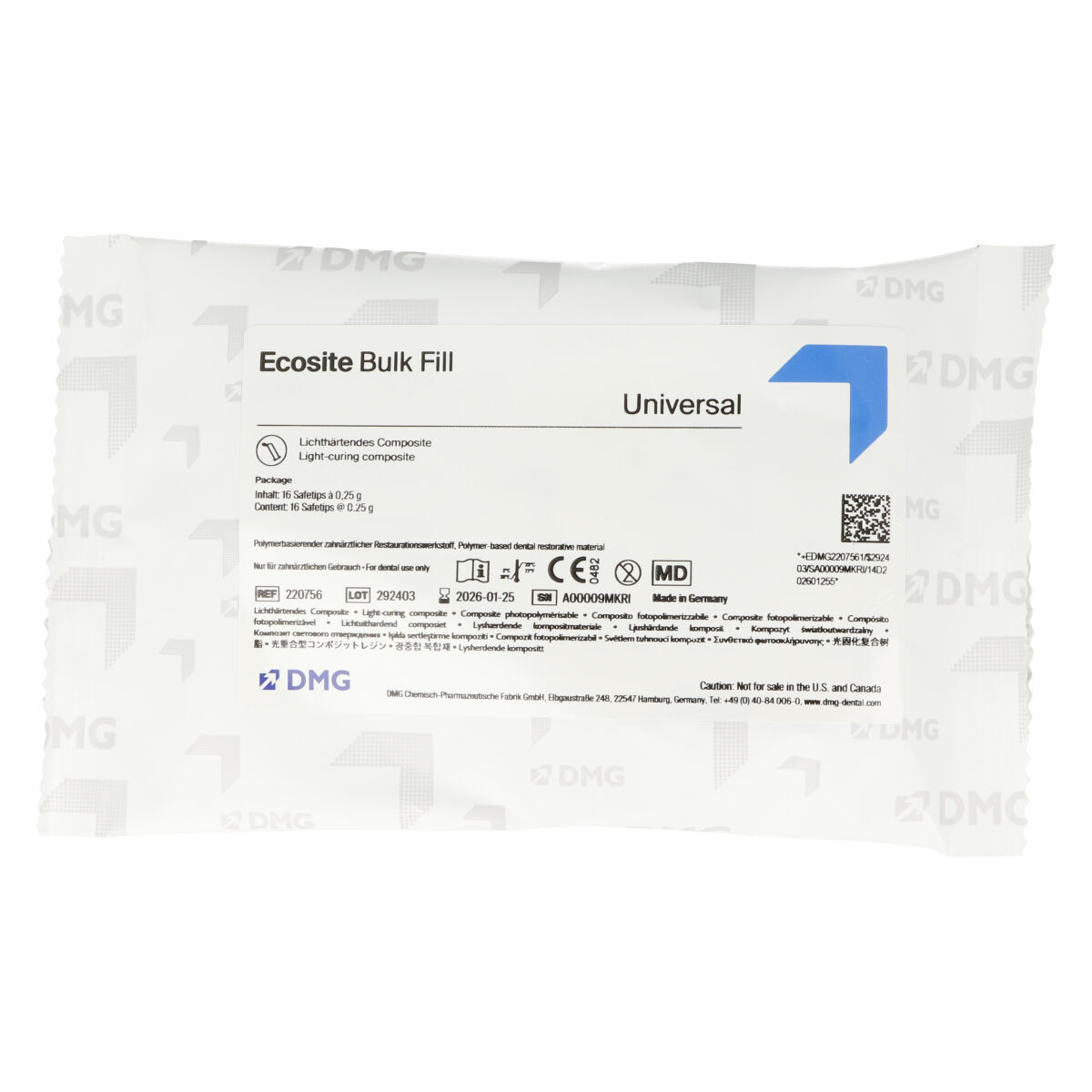 Ecosite Bulk Fill composite recharge safetip - universal