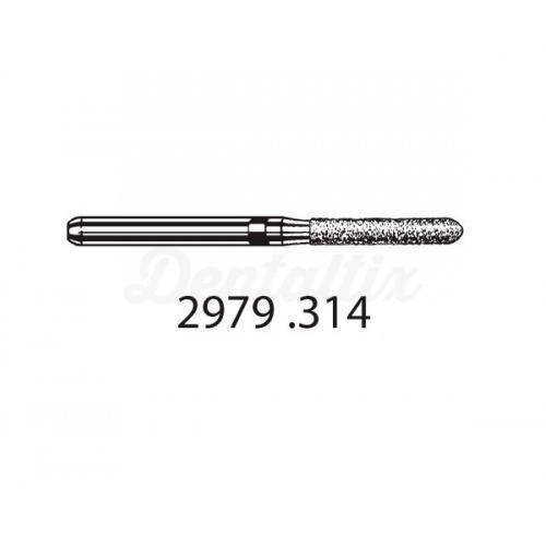 Fraise diamantée cylindrique ronde 2979 pour FG (5 pcs)