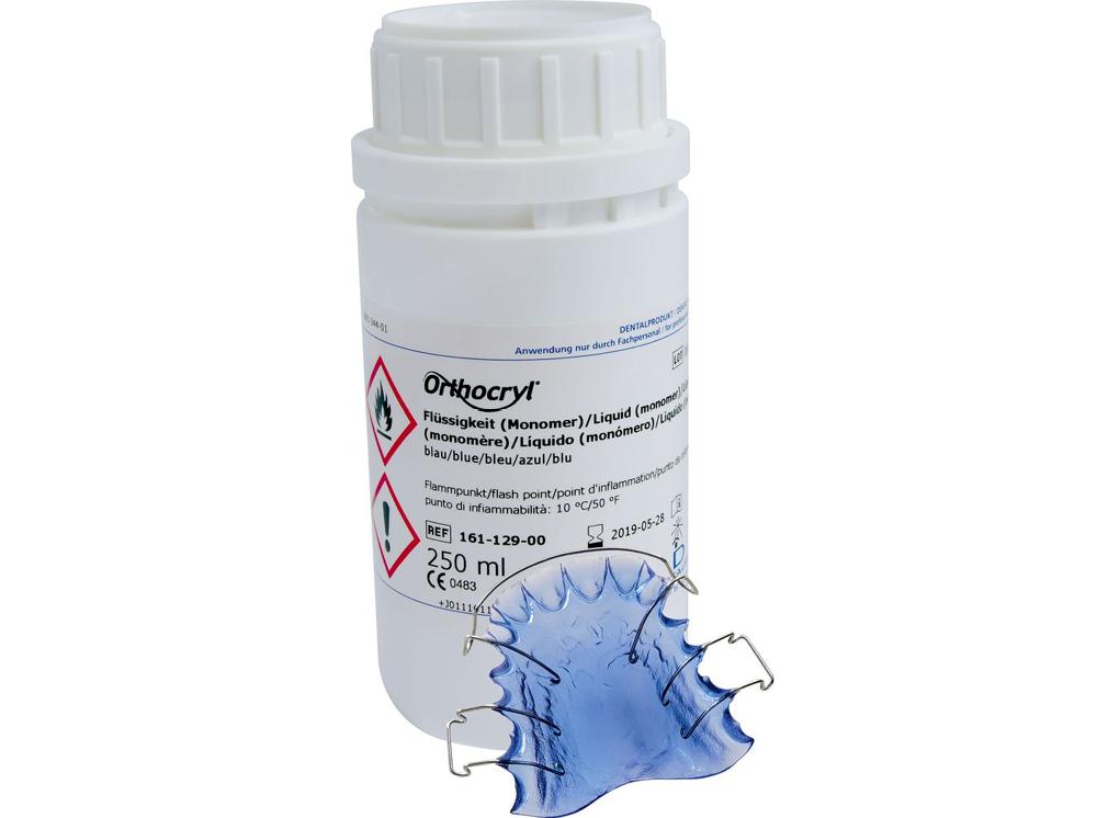 Orthocryl® vloeistof (monomeer), blauw, 250 ml