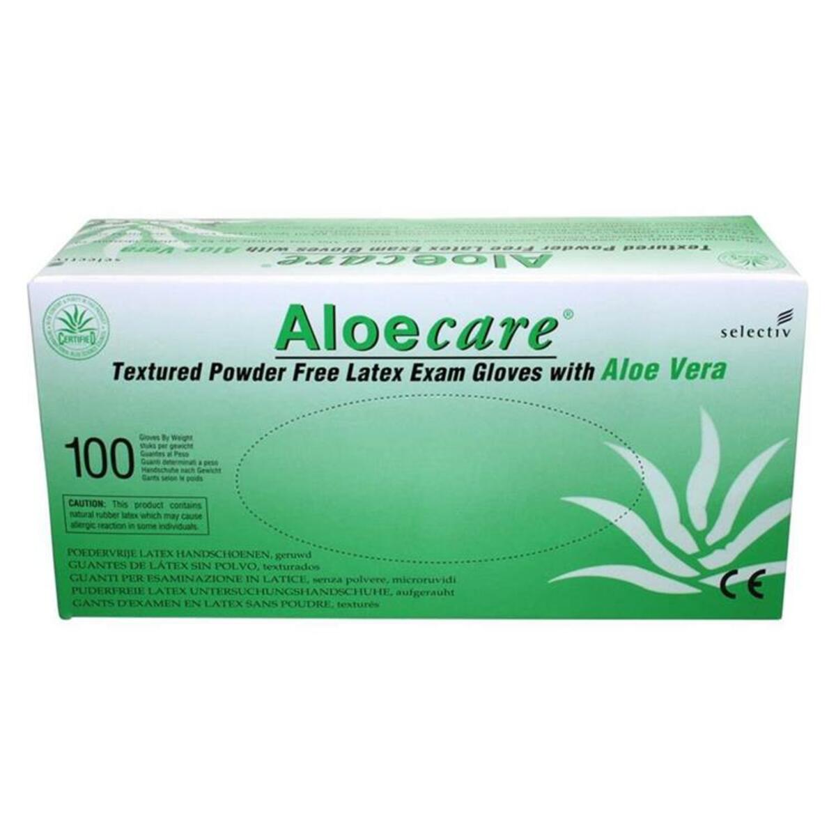 AloeCare® latex gants non poudrés vert