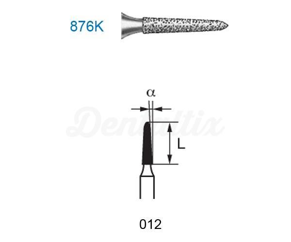 Fraise diamantée 876K pour FG en forme de torpille (5 pcs)