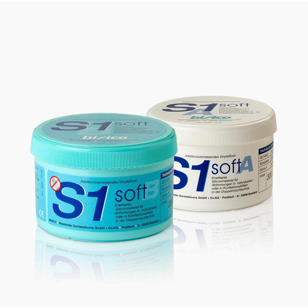 Matériau d'empreinte silicone A Bisico S1 Putty Soft (2 x 300 mL)