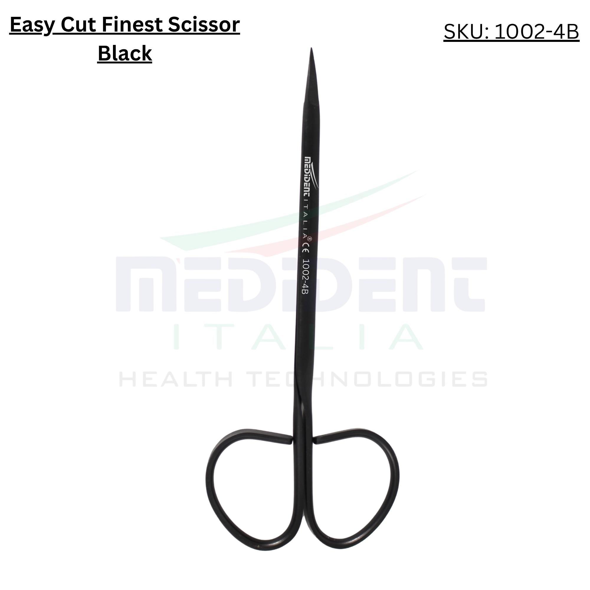 Schaar Easy Cut 13cm fijn en scherp Supercut gebogen zwarte punten ref. 1002-4B