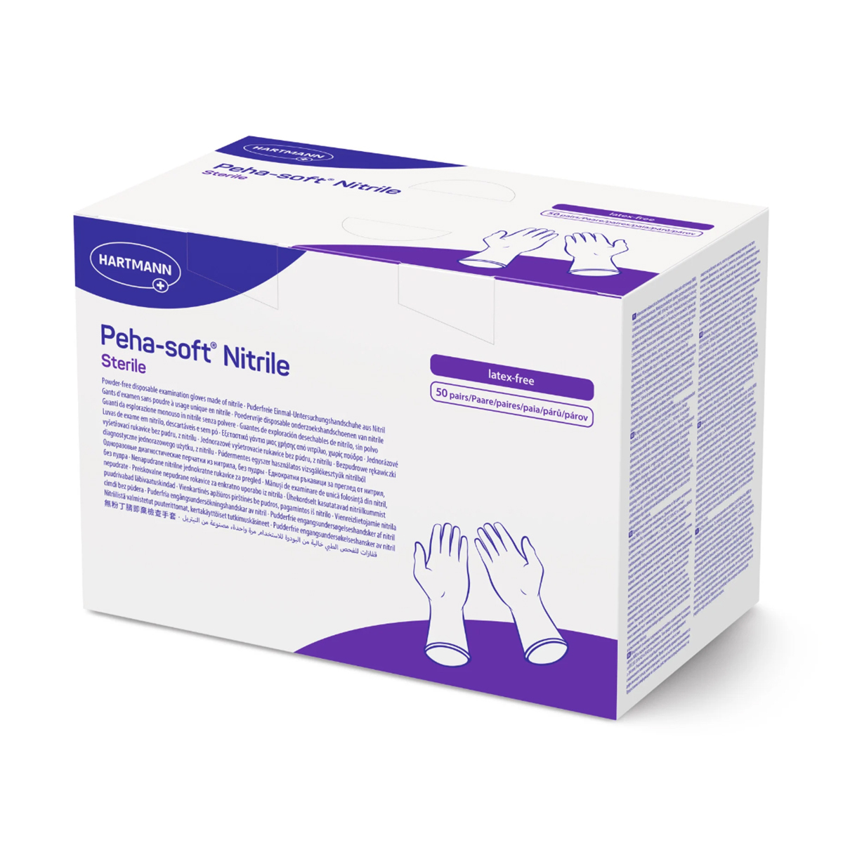 Peha-soft® Gants nitrile stérile sans poudre bleu
