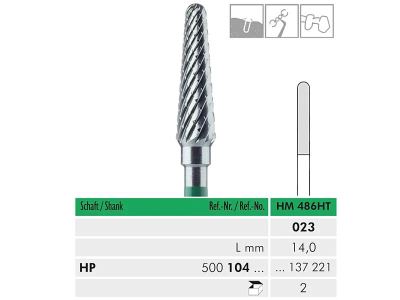 HM 486 HT HP 023 fraise en carbure de tungstène