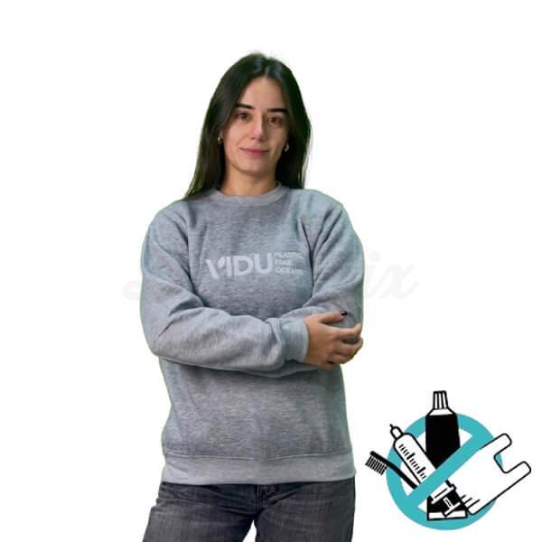 Sweat-shirt brodé de Vidu en gris