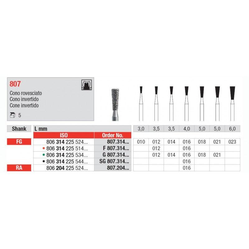 Edenta Diamantboor Omgekeerd Kegel FG 807.314.021 5 mm