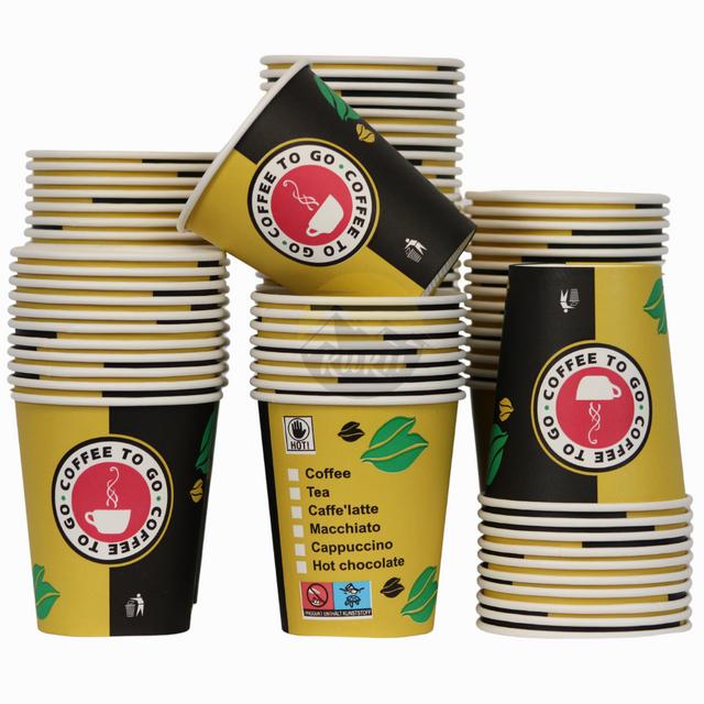KURTT gobelets à café To Go jaune carton 180 ml / 7 oz (1000 pcs)