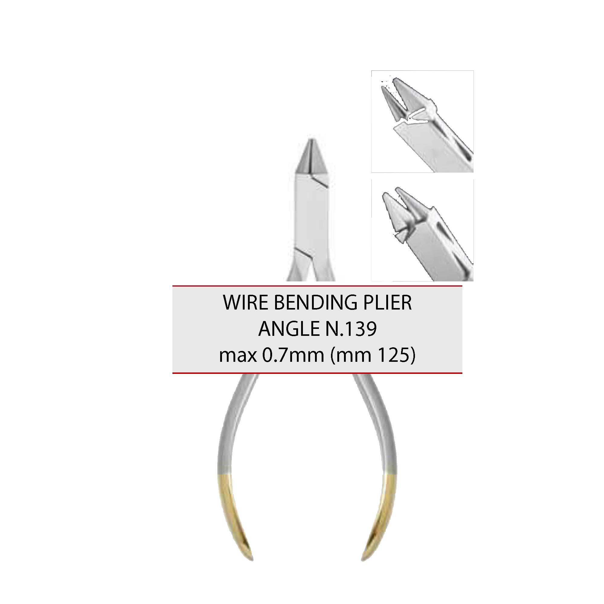 Pince orthodontique Angle n°139 (fil max 0,7 mm, 125 mm) réf. 1023-10