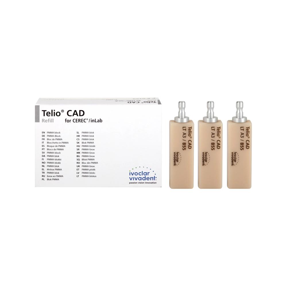 Ivoclar Telio CAD CEREC LT A3 B55 3 pcs