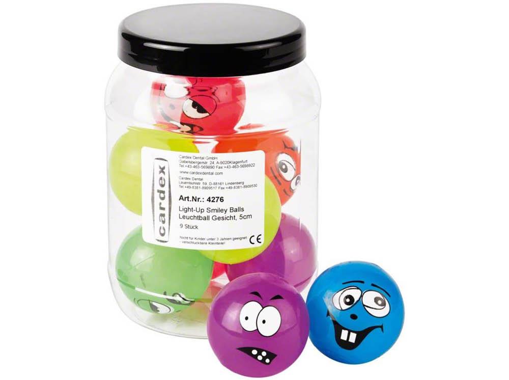 Light-Up Smiley balles lumineuses 9pcs boîte