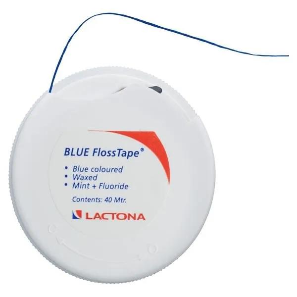 Blue Floss® Tape waxed avec fluoride (bleu) - menthe