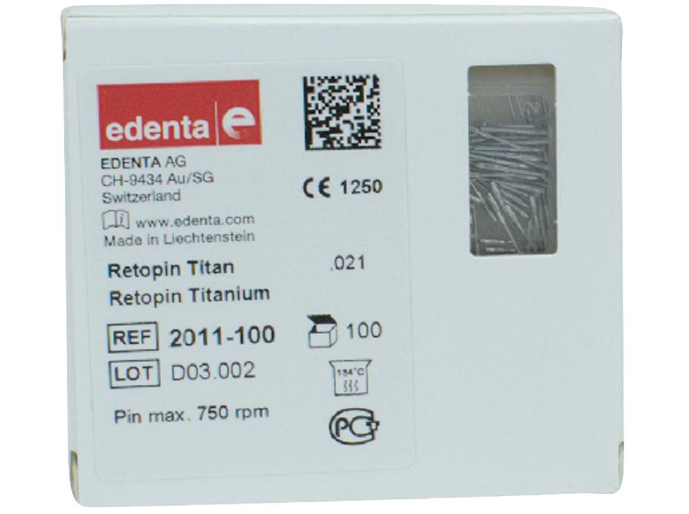 Edenta Tenons rétentifs titane recharge (rouge)