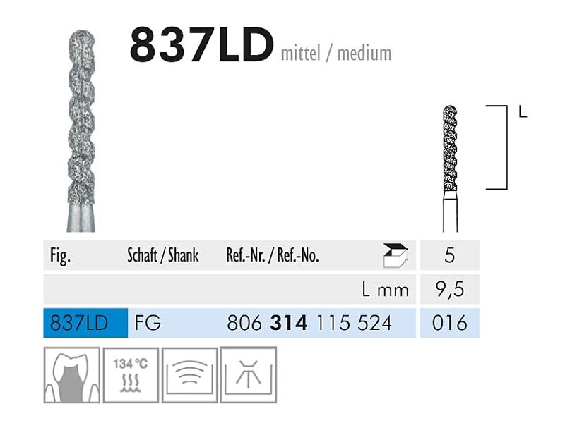 837 LD FG 016 instrument diamanté CE