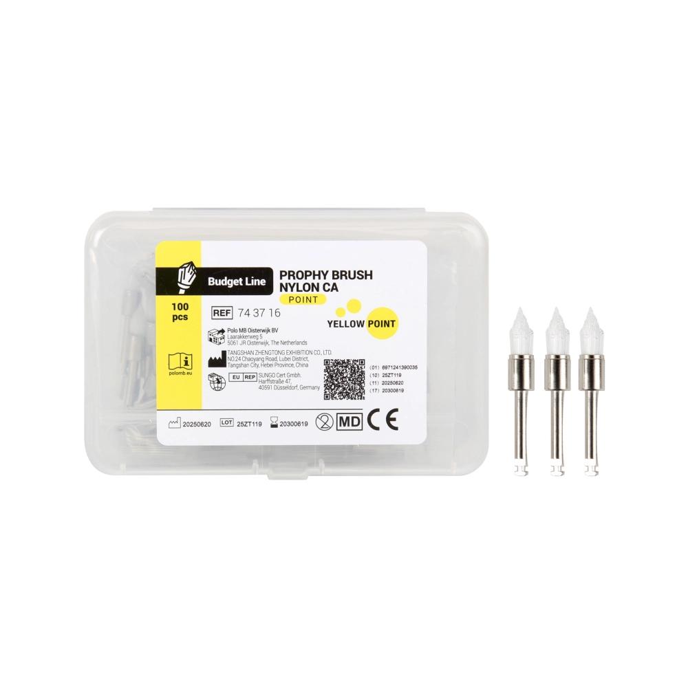 Yellow Point Budget Line Brossettes à polir Point blanc nylon CA 100 pcs