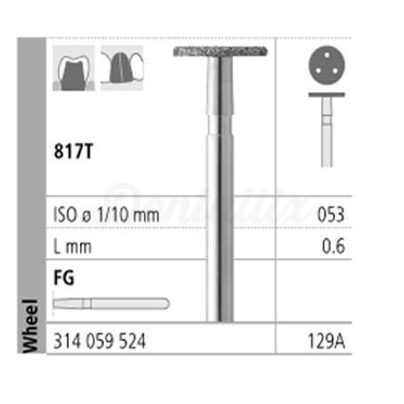 Fraise diamantée 817T FG en forme de roue (6 pcs)
