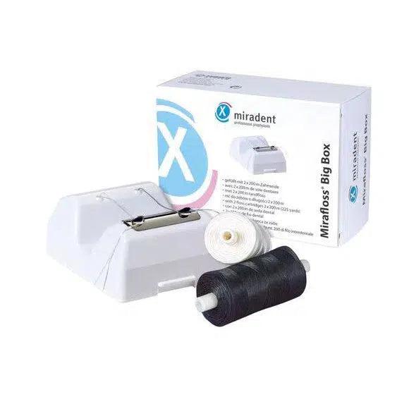 Distributeur mural de fil dentaire Mirafloss Big Dispenser avec recharge (2 pcs)