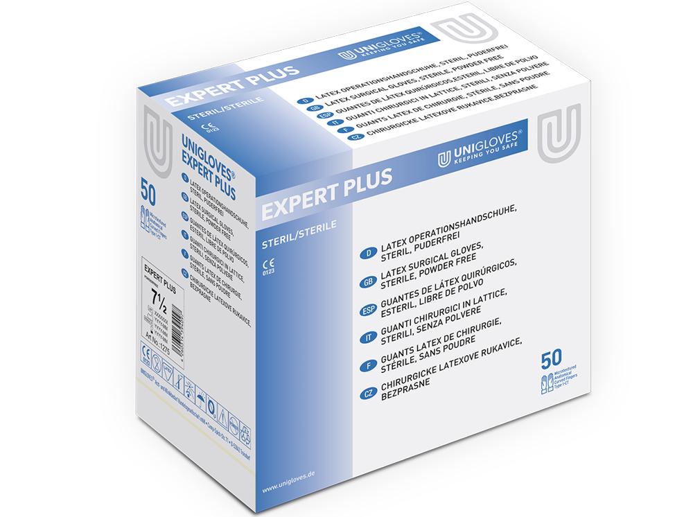 Unigloves® Expert Plus latex gants de chirurgie stérile non poudrés