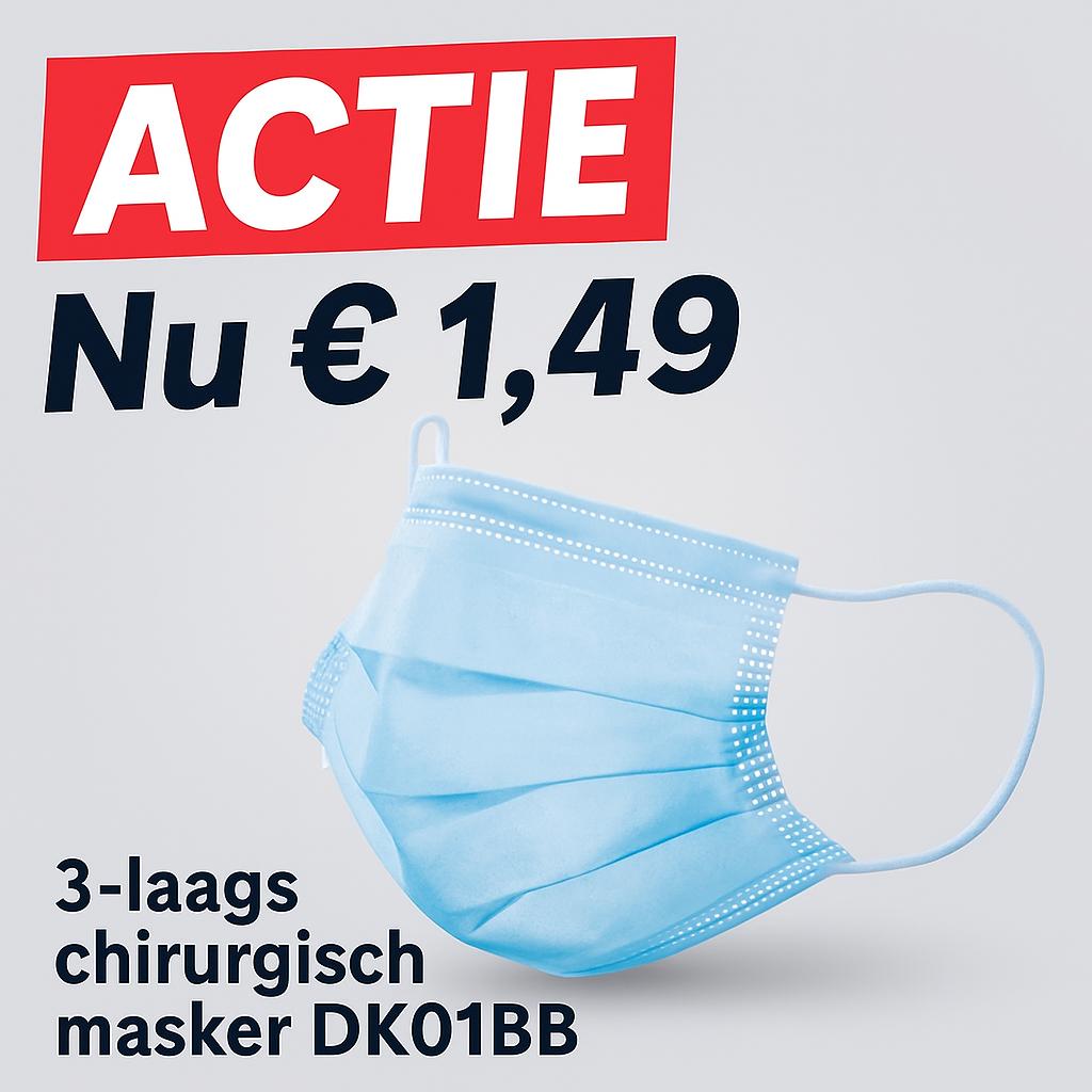 Santex masque chirurgical 3 plis type IIR bleu (50 pcs)