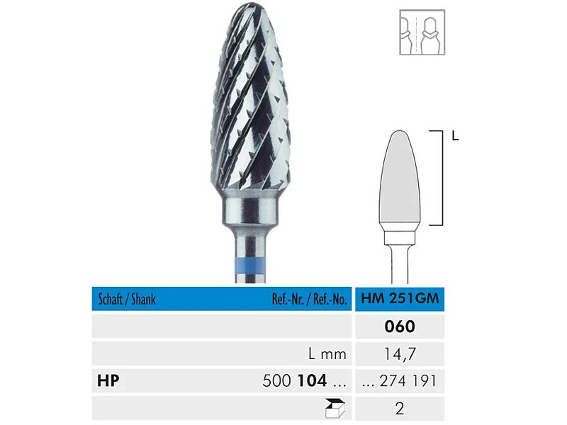 HM 251 GM HP 060 fraise en carbure de tungstène
