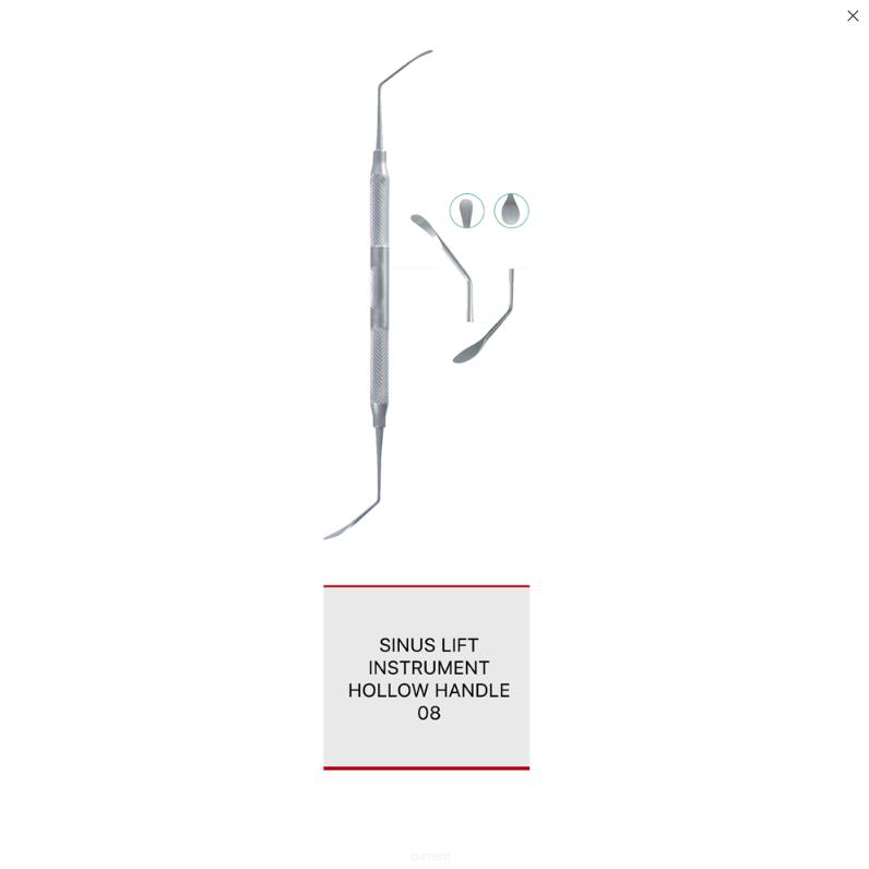 Sinuslift-instrument hol handvat 08 ref. 1021-21