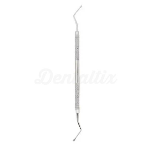 Lucas-curette, gebogen of recht