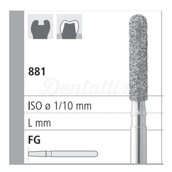 Fraise 315S/6 C 881 Diamantée Cylindrique CA (6 pcs)